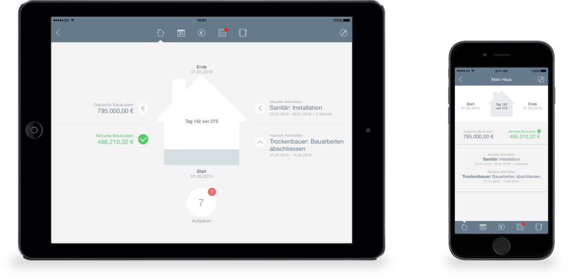Übersicht auf iPad und iPhone